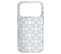 Light Grey Silver Circle Rounded Bubble Nordic Pattern Coque pour iPhone 17 Pro