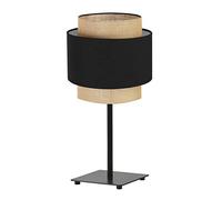 Light-Home Abajour Lampe de Chevet Chambre - Moderne Lampe De Table pour Chambre et Salon Élégante Lampe à Poser E27-47,5x20 cm - À 1 Lumières - Noir et Jute