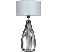 Light-Home Abajour Lampe de Chevet Chambre - Moderne Lampe De Table pour Chambre et Salon Élégante Lampe à Poser E27-65x35 cm - Noir et Gris