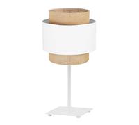 Light-Home Abajour Lampe de Chevet Chambre - Moderne Lampe De Table pour Chambre et Salon Élégante Lampe à Poser E27-47,5x20 cm - À 1 Lumières - Blanc et Jute