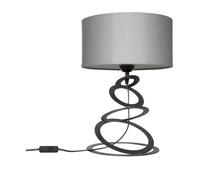 Light-Home Abajour Lampe de Chevet Chambre - Moderne Lampe De Table pour Chambre et Salon Élégante Lampe à Poser E27-45x30 cm - Noir et Gris