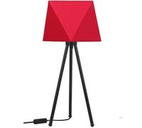 Light-Home Abajour Lampe de Chevet Chambre - Moderne Lampe De Table pour Salon Élégante Lampe à Poser - Noir et Rouge