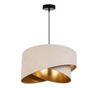 Light-Home Abat Jour Suspension Luminaire Lustre Industriel Milan - Moderne Abat Jour Plafond pour Chambre Salon et Cuisine - en Metal - Crème
