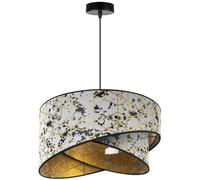 Light-Home Abat Jour Suspension Luminaire Lustre Industriel Milan - Moderne Abat Jour Plafond pour Chambre Salon et Cuisine - en Metal - Noir Gris Clair et Or