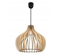 Light-Home Abat Jour Suspension Luminaire Lustre Industriel Timber - Moderne Abat Jour Plafond pour Chambre Salon et Cuisine - en Metal et Bois - À 1 Lumières - Scandinave