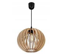 Light-Home Abat Jour Suspension Luminaire Lustre Industriel Timber - Moderne - en Metal et Bois - À 1 Lumières - Balle