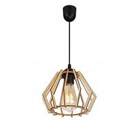 Light-Home Abat Jour Suspension Luminaire Lustre Industriel Timber - Moderne - en Metal et Bois - À 1 Lumières - Moderne