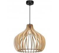 Light-Home Abat Jour Suspension Luminaire Lustre Industriel Timber - Moderne Abat Jour Plafond pour Chambre Salon et Cuisine - en Metal et Bois - À 1 Lumières - Designer