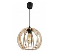 Light-Home Abat Jour Suspension Luminaire Lustre Industriel Timber - Moderne - en Metal et Bois - À 1 Lumières - Sphérique