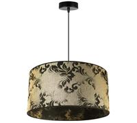 Light-Home Abat Jour Suspension Luminaire Lustre Industriel Werona - Classique Abat Jour Plafond pour Chambre Salon et Cuisine - en Metal - Noir et Jaune - 23 x 45 cm