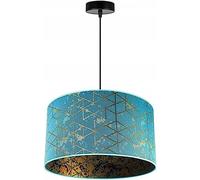 Light-Home Abat Jour Suspension Luminaire Lustre Industriel Werona - Classique Abat Jour Plafond pour Chambre Salon et Cuisine - en Metal - Bleu - 23 x 40 cm