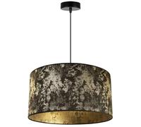 Light-Home Abat Jour Suspension Luminaire Lustre Industriel Werona - Classique Abat Jour Plafond pour Chambre Salon et Cuisine - en Metal - Noir et Or - 23 x 45 cm