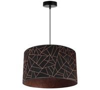 Light-Home Abat Jour Suspension Luminaire Lustre Industriel Werona - Classique Abat Jour Plafond pour Chambre Salon et Cuisine - en Metal - Noir et Cuivre - 23 x 40 cm