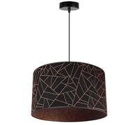 Light-Home Abat Jour Suspension Luminaire Lustre Industriel Werona - Classique - en Metal - Noir et Cuivre - 23 x 40 cm