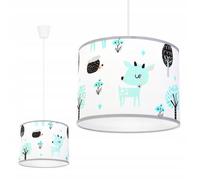Light-Home - BAMBI - Abat Jour Suspension Luminaire Lustre - E27 - Classique 1-Lumières 20 cm - Bleu clair et Orange