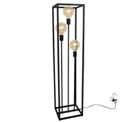 Light-Home CAGE Lampadaire Moderne - Lampadaire sur Pied Salon - Lampadaire Trepied Élégant pour Salon Chambre et Bureau - Elégante lampe industrielle - Noir - 130x30x25 cm