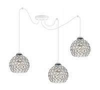 Light-Home Crystal Spider Abat Jour Suspension Luminaire Lustre Araignée - Moderne Abat Jour Plafond pour Chambre Salon et Cuisine - en Metal et Verre - À 3 Lumières - Chrome