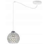 Light-Home Crystal Spider Abat Jour Suspension Luminaire Lustre Araignée - Moderne Abat Jour Plafond pour Chambre Salon et Cuisine - en Metal et Verre - À 1 Lumières - Chrome