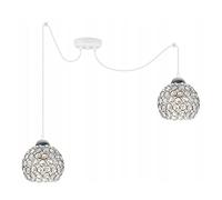 Light-Home Crystal Spider Abat Jour Suspension Luminaire Lustre Araignée - Moderne Abat Jour Plafond pour Chambre Salon et Cuisine - en Metal et Verre - À 2 Lumières - Chrome