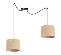 Light-Home Juta Spider Suspension Luminaire Lustre Araignée - Metal et Jute - À 2 Lumières - Multi 20