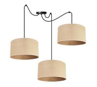 Light-Home Juta Spider Suspension Luminaire Lustre Araignée - Metal et Jute - À 3 Lumières - Multi 35