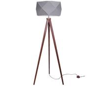 Light-Home Lampadaire Moderne avec Abat Jour Lampadaire sur Pied Salon - Lampadaire Trepied en Bois Élégant Palissandre Gris Foncé