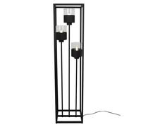 Lampadaire Moderne Light-Home - modèle ROMA CAGE - Lampadaire sur Pied Salon - Elégante lampe industrielle - Noir - 130x30x25 cm