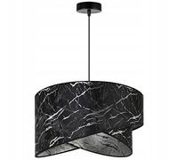 Light-Home Milan Abat Jour Suspension Luminaire Lustre Industriel - Moderne Abat Jour Plafond pour Chambre Salon et Cuisine - en Metal - Noir et argent