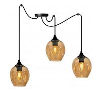 Light-Home Prage Spider Abat Jour Suspension Luminaire Lustre Araignée - Moderne Abat Jour Plafond - Verre - À 3 Lumières - Miel