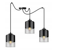 Light-Home Rome Spider Abat Jour Suspension Luminaire Lustre Araignée - Moderne Abat Jour Plafond pour Chambre Salon et Cuisine - en Metal et Verre - À 3 Lumières