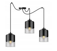 Light-Home Rome Spider Abat Jour Suspension Luminaire Lustre Araignée - Moderne Abat Jour Plafond pour Chambre Salon et Cuisine - en Metal et Verre - À 3 Lumières