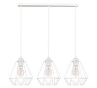 Light-Home Shade Pendant Industrial Chandelier Corral - Lustre moderne pour la chambre à coucher, le salon et la cuisine - Métal - Blanc - À 3 Lumières