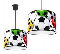 Light-Home - SOCCER - Abat Jour Suspension Luminaire Lustre - Moderne Abat Jour Plafond - Métal et Tissu - E27-1-Lumières - Jaune, Rouge et Vert