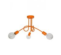 Light-Home Suspension Luminaire Lustre Industriel Edison - Moderne Lustre pour Chambre Salon et Cuisine - en Metal - Orange