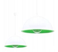 Light-Home - TOY - Abat Jour Suspension Luminaire Lustre - Moderne Abat Jour Plafond - Métal et Tissu - E27-1-Lumières - Blanc et Vert