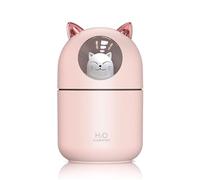 Light Humidifier -Mini Humidifier 300ML | Room Humidïfier, Cat-Shaped Essential Oil Diffuser With Night Light Quiet Portable USB Air Humidïfier For Rooms, Offices, Nurseries, Cars & Plant