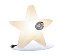 Light Life 62066s Objet lumineux solaire étoiles Ø 60 cm, plastique, blanc, 60 x 60 x 60 cm