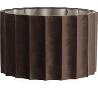 Light & Living - Abat-jour cylindrique Disli - Marron foncé - 40x40x25cm - Abat-jour en tissu pour E27