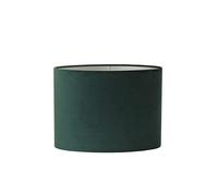 Light & Living - Abat-jour en velours - 38 x 17,5 cm - Hauteur 28 cm - Pour douille E27 - Opaque - En velours vert - Avec revêtement intérieur taupe - Pour lampe de table et lampadaire