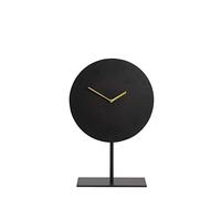 Light & Living Horloge à Poser Design en Métal Noir et Aiguilles Dorées