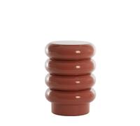 Light & Living Mirogi Table d'appoint ronde en métal Rouge Ø 30 cm Petite table pour salon et chambre à coucher