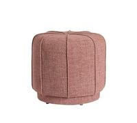 Light & Living Pouf Belisso - Rose - Ø50.5x46cm - Rond - Bois - Tabouret - Coussin d'assise - Repose-Pieds