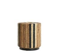 Light & Living Pouf Yuturi - Marron Clair - Ø40cm | Autour de - Modern - Rotan - Tabouret pouf multifonction - Pouf repose-pieds - Pour Salon et Chambre