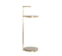 Light & Living Table d'appoint Leda - Bronze - Ø 26 x 76 cm - Ronde - Ciment - Table basse - Table de canapé - Petite table pour salon et chambre à coucher