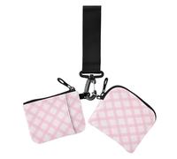 Light Lovely Peach Lot de 2 pochettes pour pièces de monnaie et cartes de crédit avec porte-clés pour le travail et les voyages