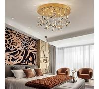 Light luxury living room crystal chandelier dining room bedroom postmodern villa hall main lamp Kitchen island