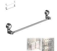 Light Luxury No-Punch - Retractable Suction Cup Towel Bar, Punch-Free Towel Hanging Rod, Adjustable Suction Cup Towels Bars, Suctions Cups Towels Racks for Bathroom Shower (Black,50-100CM)