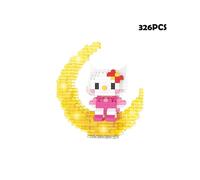 (Light Moon Kt Cat)Mickey Minnie Dingo Dingo Cartoon Figurines Micro Building Model Blocs