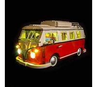 Light My Bricks - Kit D'éclairage Conçu pour Le Camping-Car Lego Volkswagen T1 (Numéro 10220) Comprenant des Lumières Blanches, des Pièces D'assemblage Et Une Carte D'extension