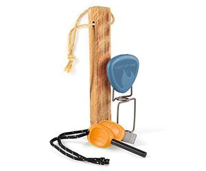 Light My Fire Allume Feu Survie - Kit 3 en 1 Pierre A Feu Survie, Bois d'Amadou & Fourchette Barbecue - Kit Pierre A Feu Briquet Amadou & Fourchette A Barbecue - Idéal BBQ, Camping, Feux de Camp